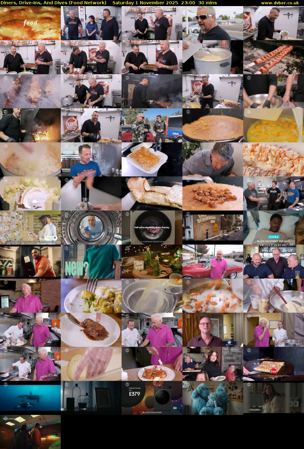 Diners, Drive-Ins, And Dives (Food Network) Saturday 1 November 2025 23:00 - 23:30