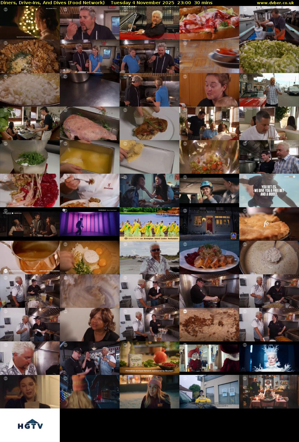 Diners, Drive-Ins, And Dives (Food Network) Tuesday 4 November 2025 23:00 - 23:30