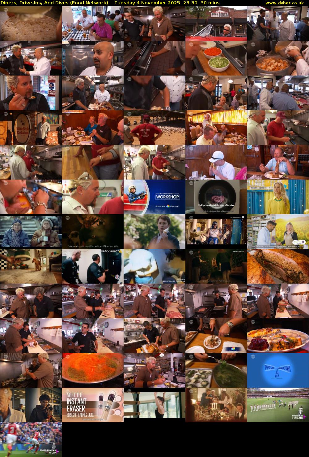 Diners, Drive-Ins, And Dives (Food Network) Tuesday 4 November 2025 23:30 - 00:00