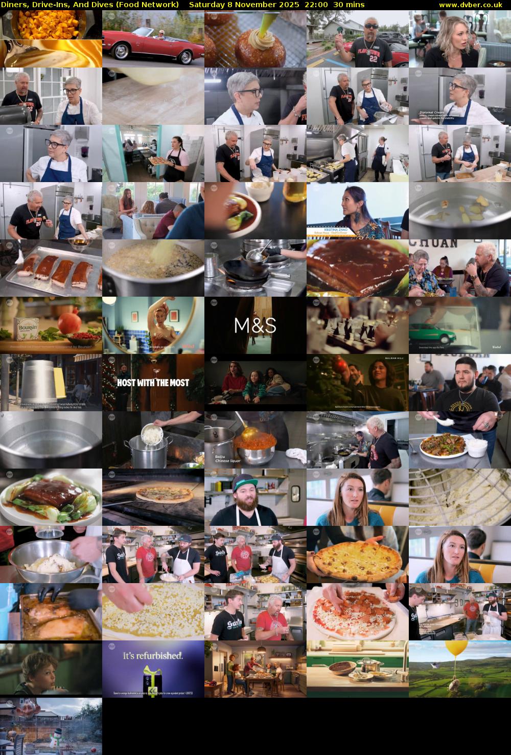 Diners, Drive-Ins, And Dives (Food Network) Saturday 8 November 2025 22:00 - 22:30
