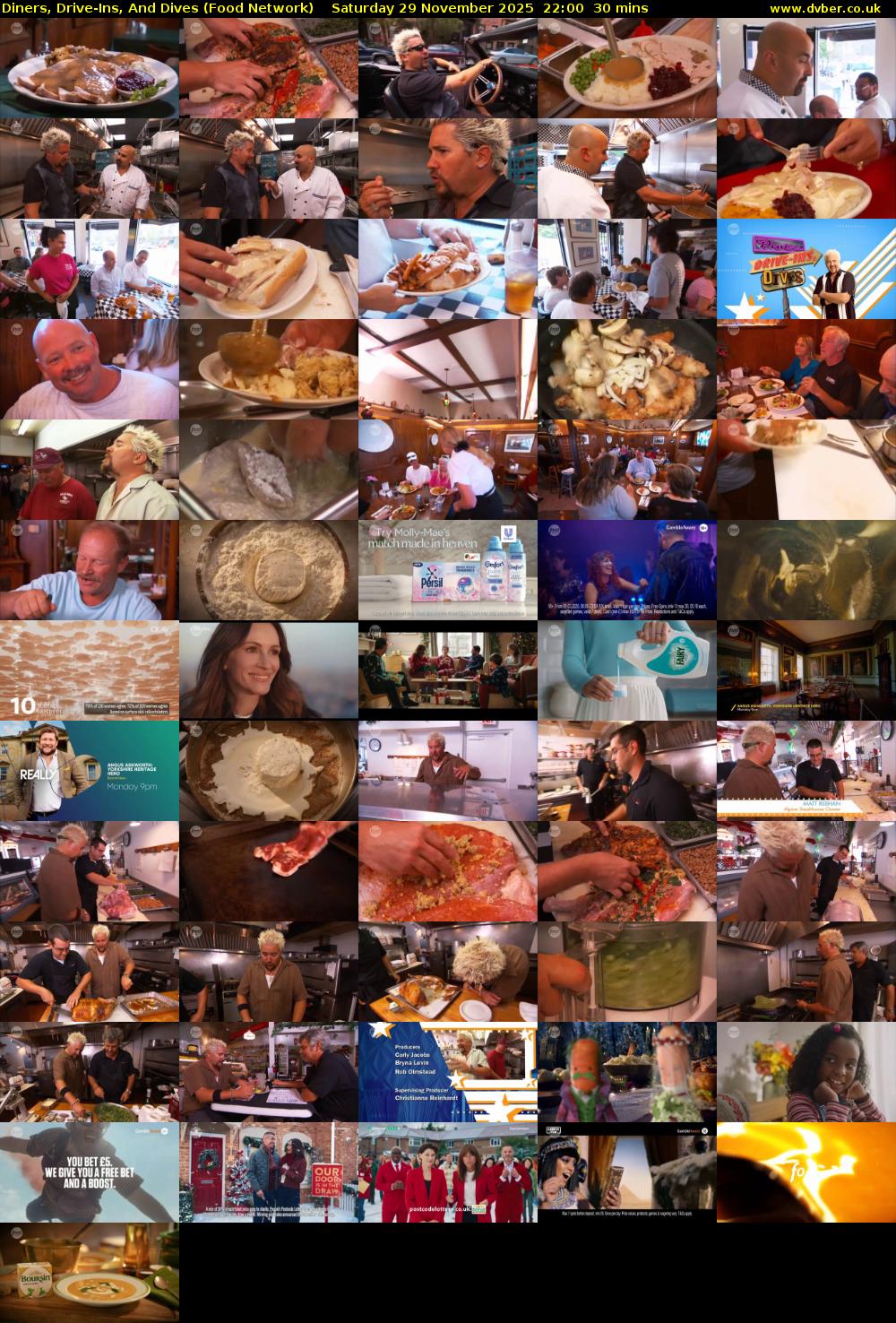 Diners, Drive-Ins, And Dives (Food Network) Saturday 29 November 2025 22:00 - 22:30