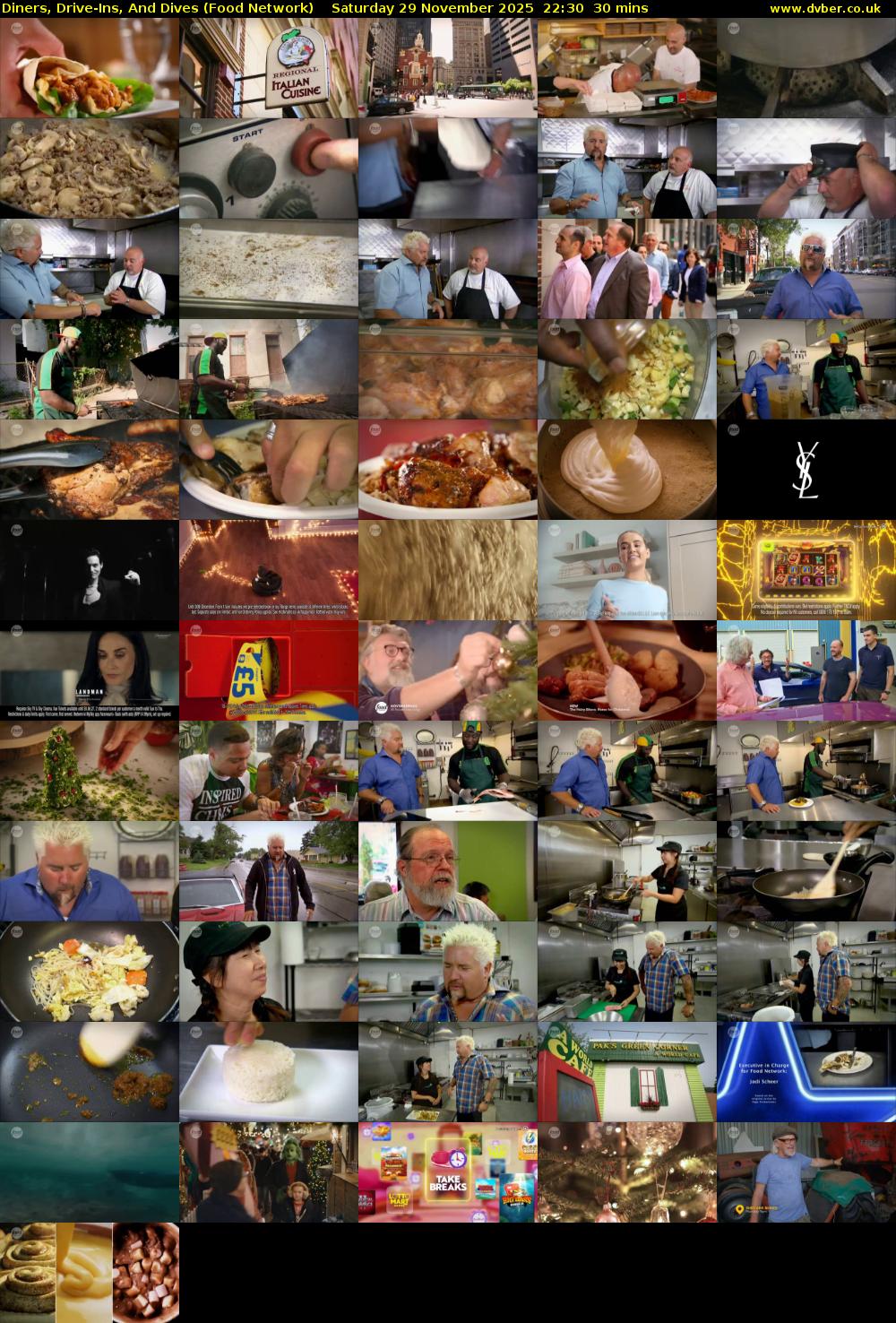 Diners, Drive-Ins, And Dives (Food Network) Saturday 29 November 2025 22:30 - 23:00