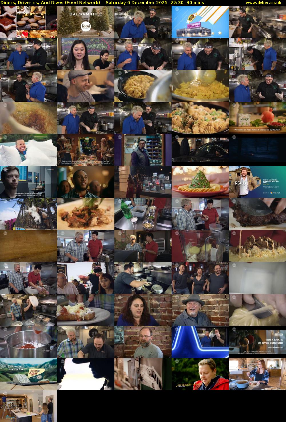 Diners, Drive-Ins, And Dives (Food Network) Saturday 6 December 2025 22:30 - 23:00