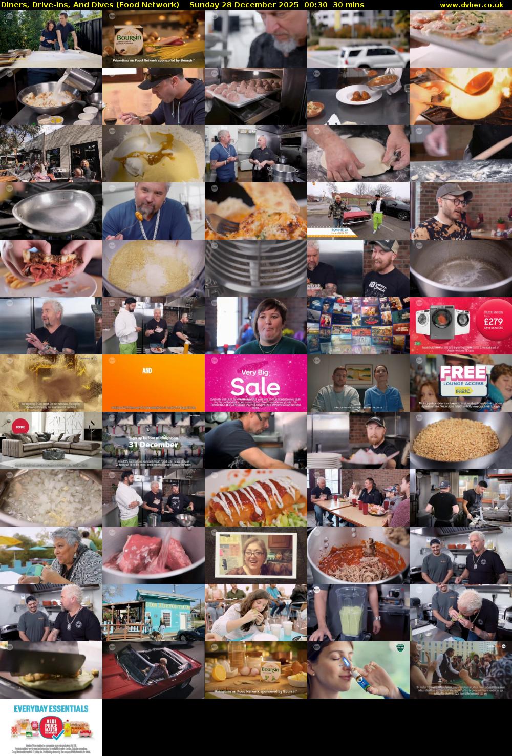 Diners, Drive-Ins, And Dives (Food Network) Sunday 28 December 2025 00:30 - 01:00