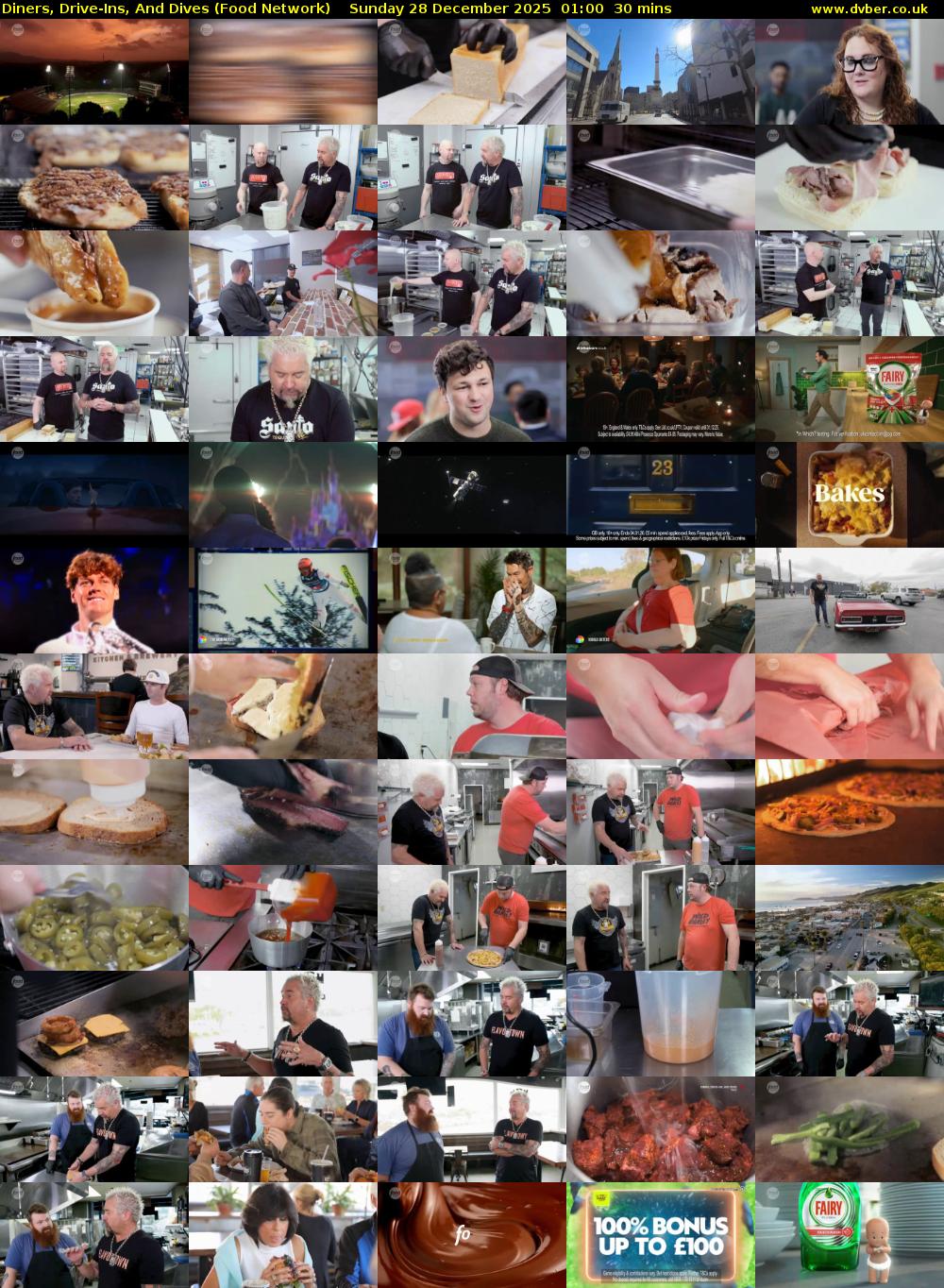 Diners, Drive-Ins, And Dives (Food Network) Sunday 28 December 2025 01:00 - 01:30