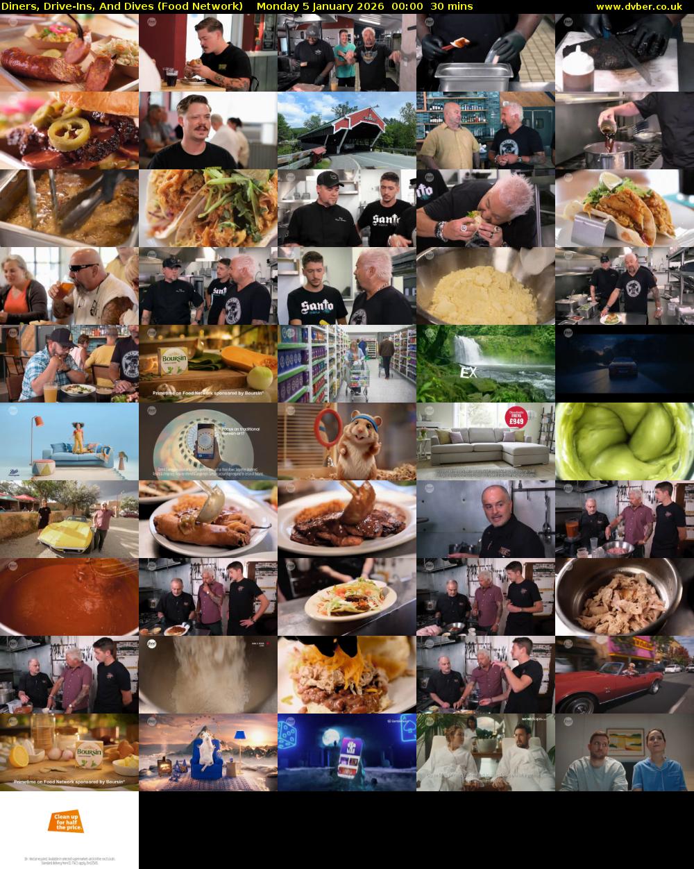Diners, Drive-Ins, And Dives (Food Network) Monday 5 January 2026 00:00 - 00:30