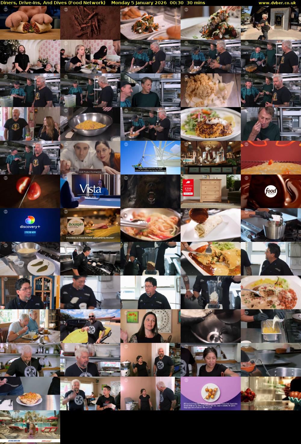 Diners, Drive-Ins, And Dives (Food Network) Monday 5 January 2026 00:30 - 01:00