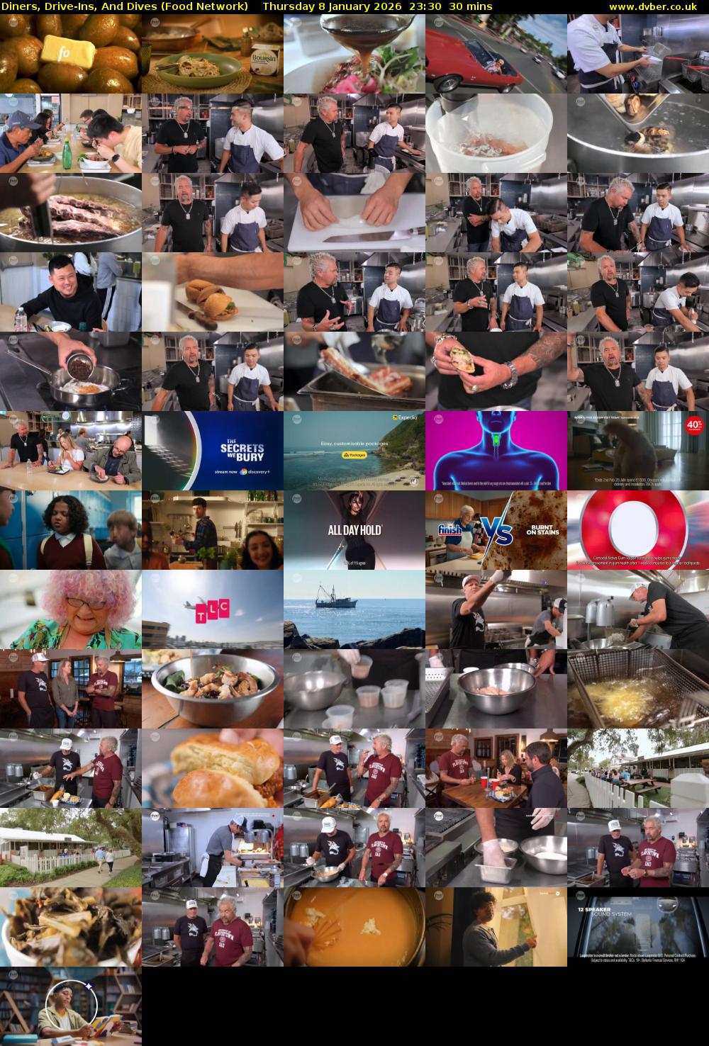 Diners, Drive-Ins, And Dives (Food Network) Thursday 8 January 2026 23:30 - 00:00