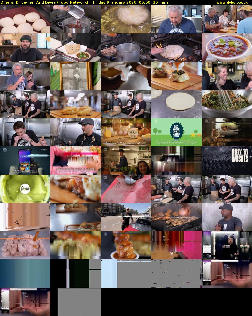 Diners, Drive-Ins, And Dives (Food Network) Friday 9 January 2026 00:00 - 00:30