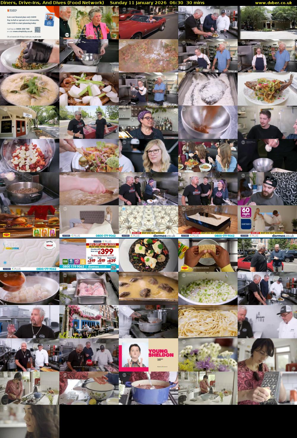 Diners, Drive-Ins, And Dives (Food Network) Sunday 11 January 2026 06:30 - 07:00