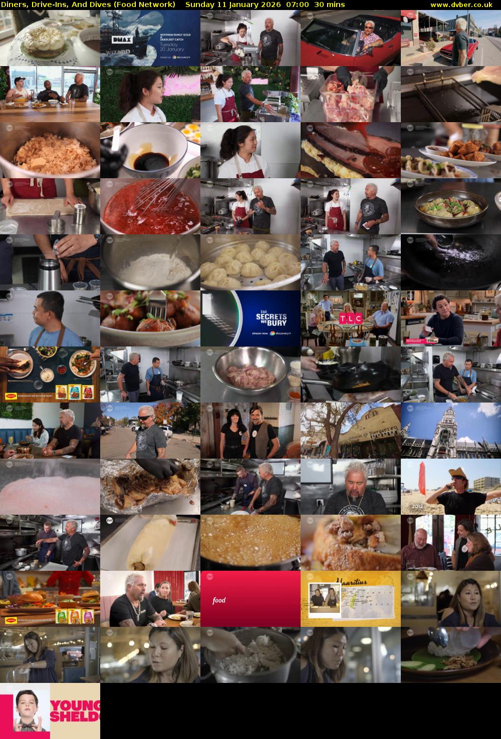 Diners, Drive-Ins, And Dives (Food Network) Sunday 11 January 2026 07:00 - 07:30