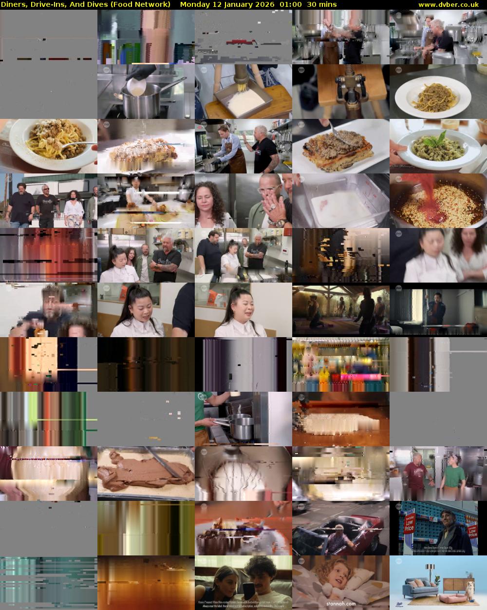 Diners, Drive-Ins, And Dives (Food Network) Monday 12 January 2026 01:00 - 01:30
