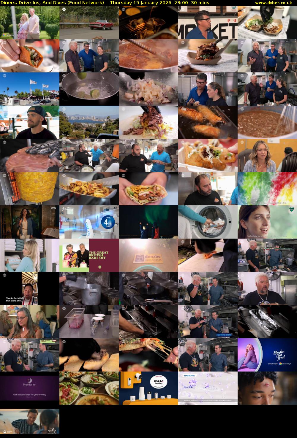 Diners, Drive-Ins, And Dives (Food Network) Thursday 15 January 2026 23:00 - 23:30