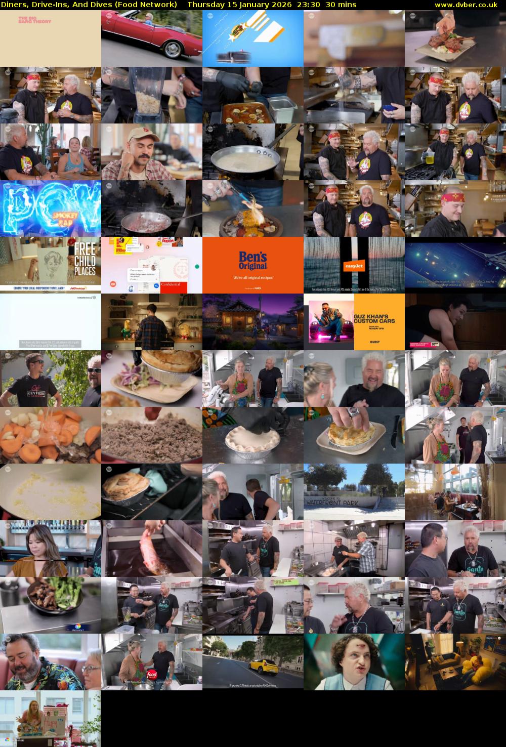 Diners, Drive-Ins, And Dives (Food Network) Thursday 15 January 2026 23:30 - 00:00