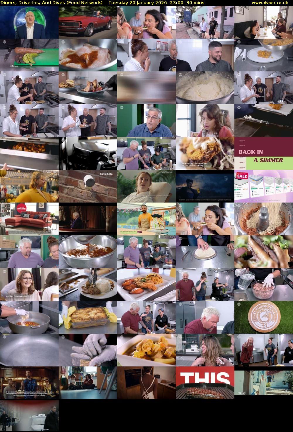 Diners, Drive-Ins, And Dives (Food Network) Tuesday 20 January 2026 23:00 - 23:30