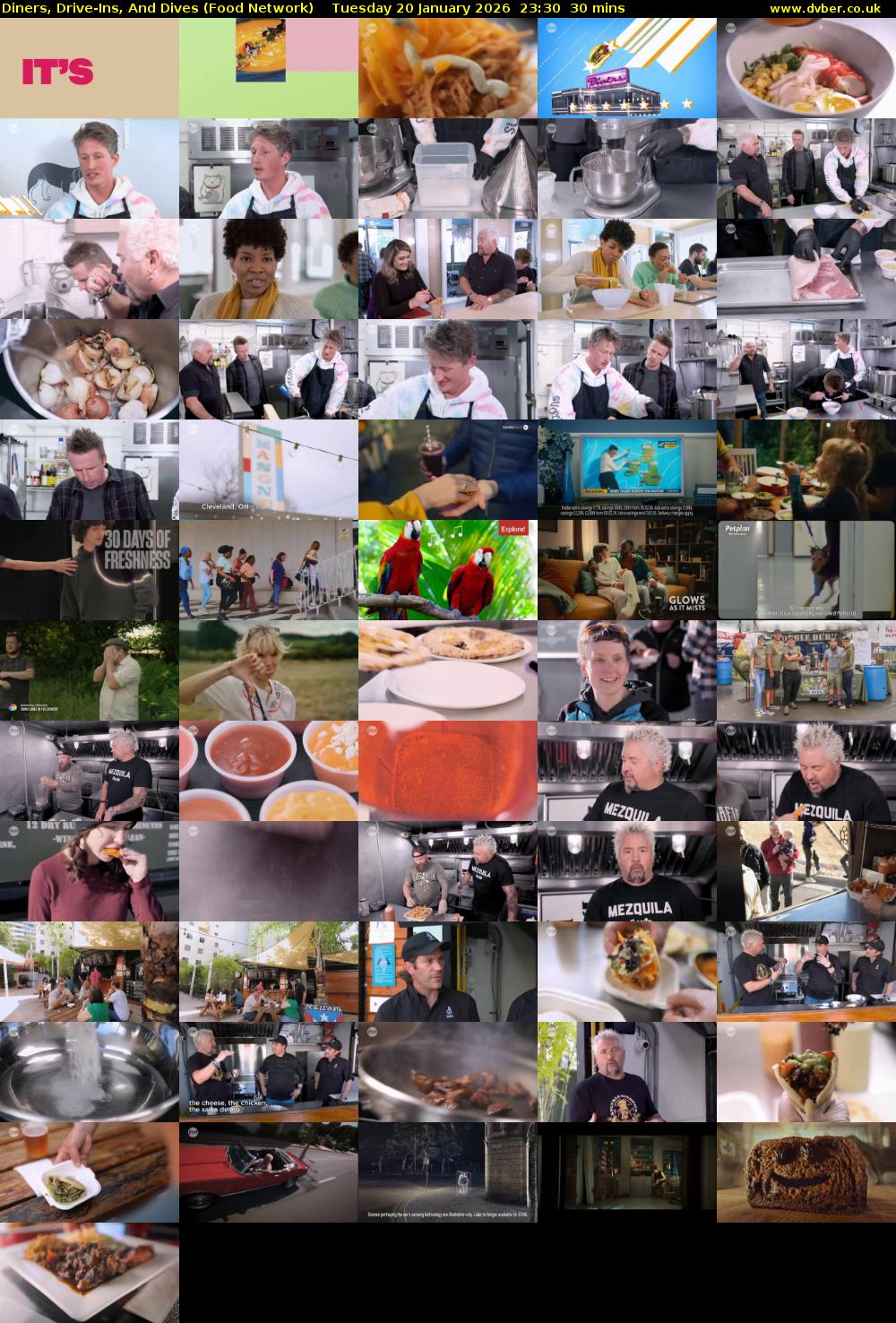 Diners, Drive-Ins, And Dives (Food Network) Tuesday 20 January 2026 23:30 - 00:00