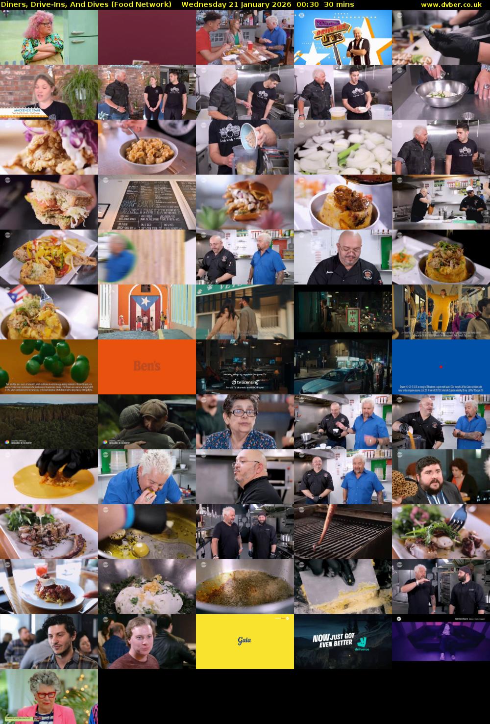 Diners, Drive-Ins, And Dives (Food Network) Wednesday 21 January 2026 00:30 - 01:00