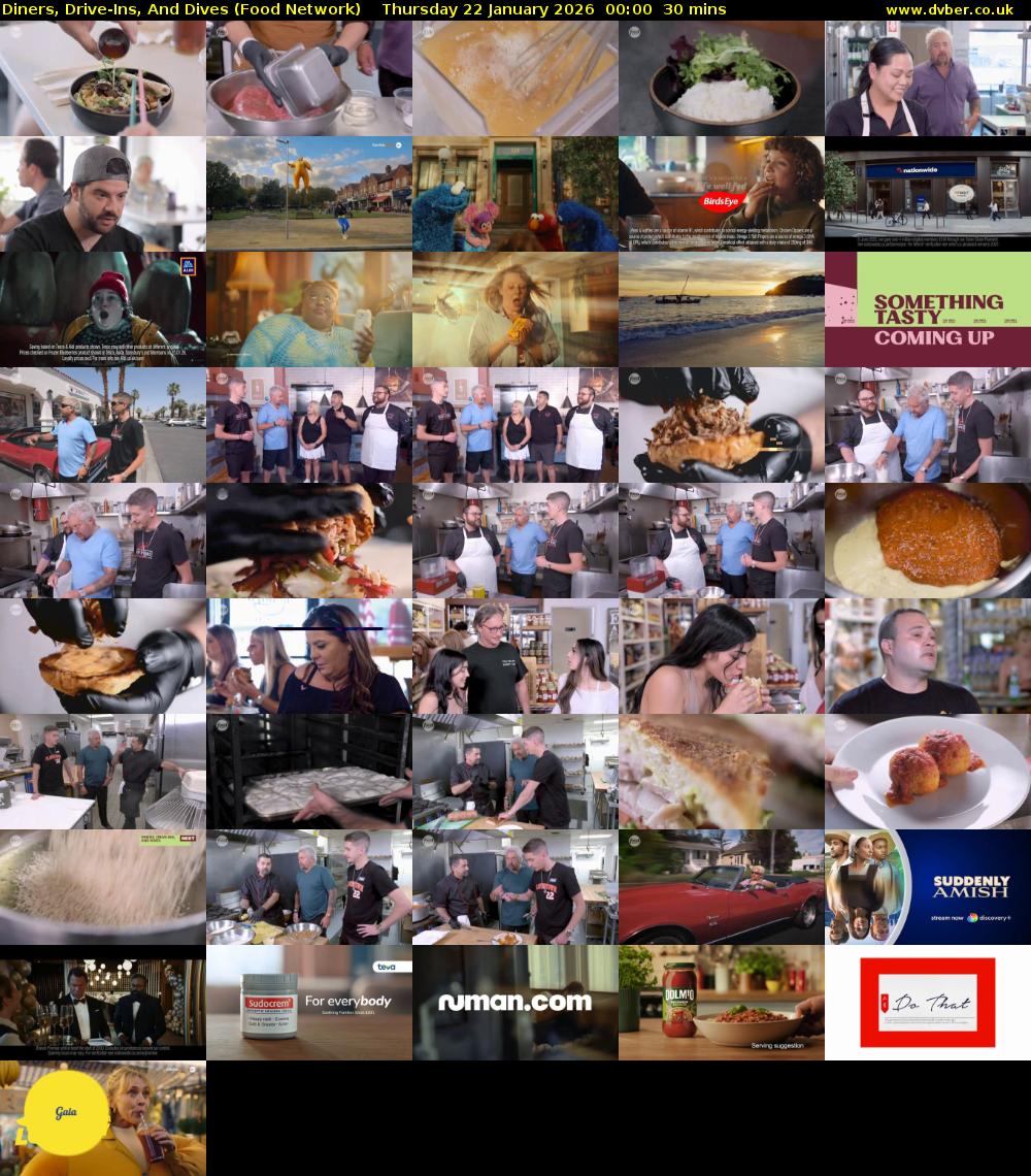 Diners, Drive-Ins, And Dives (Food Network) Thursday 22 January 2026 00:00 - 00:30