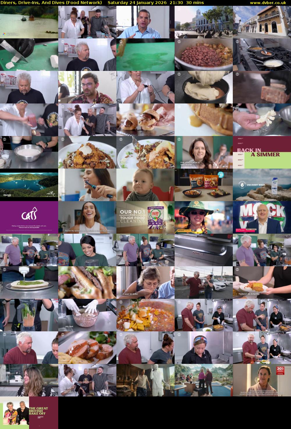 Diners, Drive-Ins, And Dives (Food Network) Saturday 24 January 2026 21:30 - 22:00
