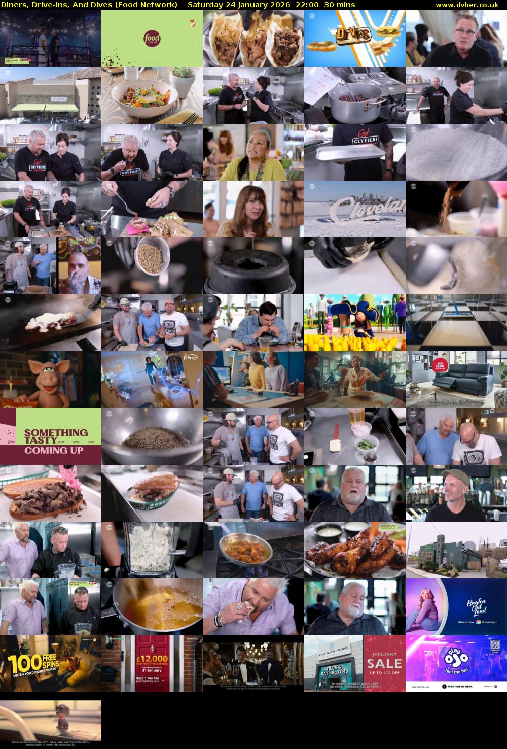 Diners, Drive-Ins, And Dives (Food Network) Saturday 24 January 2026 22:00 - 22:30