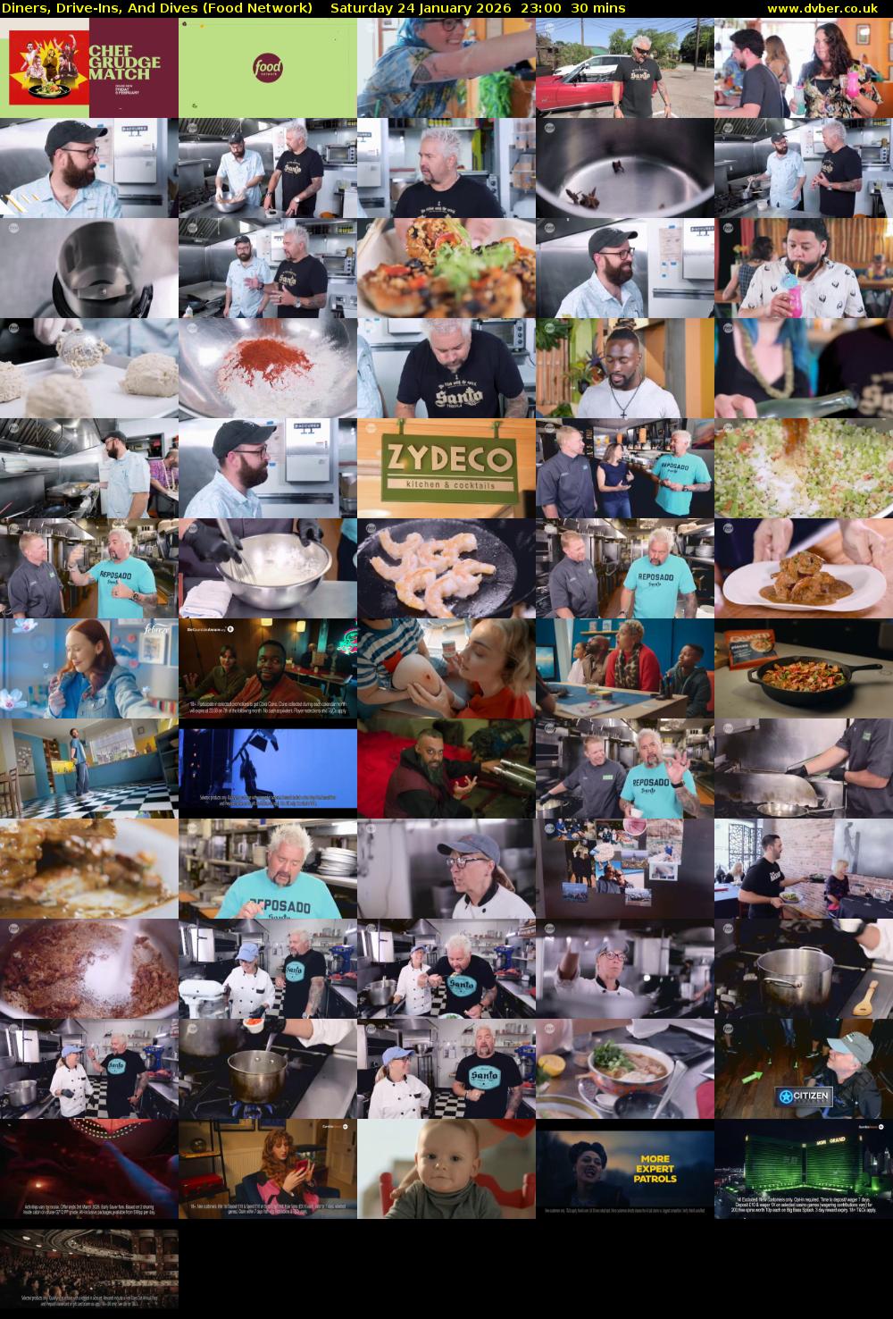Diners, Drive-Ins, And Dives (Food Network) Saturday 24 January 2026 23:00 - 23:30