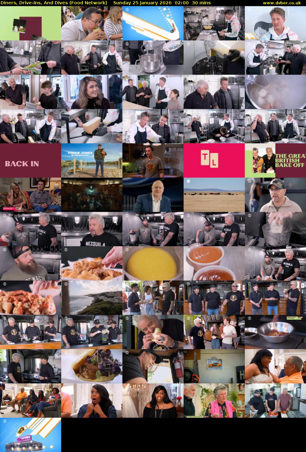 Diners, Drive-Ins, And Dives (Food Network) Sunday 25 January 2026 02:00 - 02:30