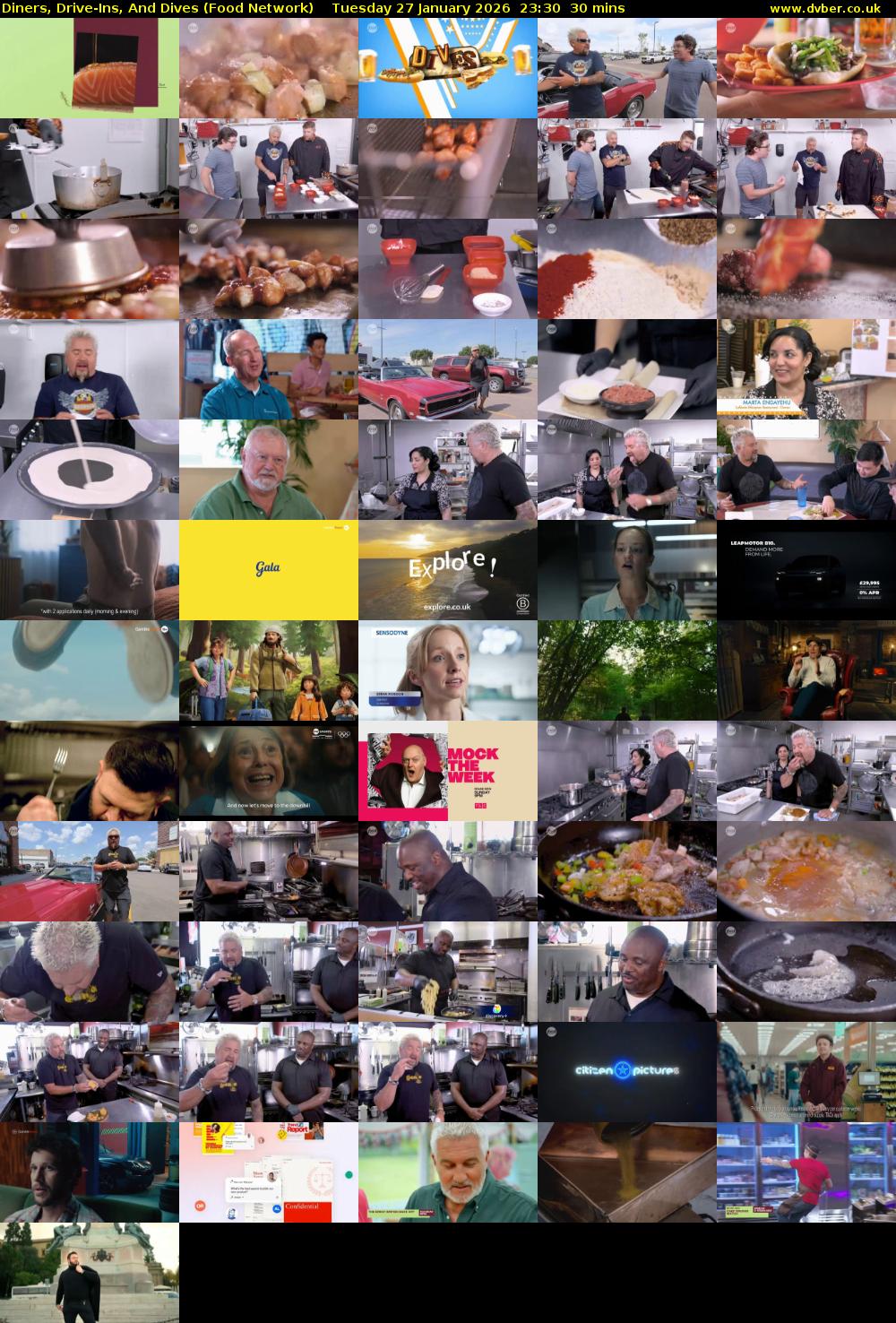 Diners, Drive-Ins, And Dives (Food Network) Tuesday 27 January 2026 23:30 - 00:00