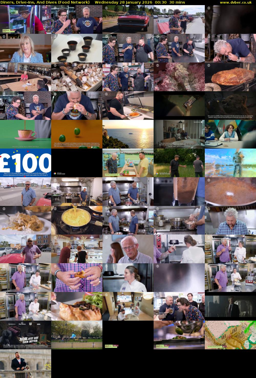 Diners, Drive-Ins, And Dives (Food Network) Wednesday 28 January 2026 00:30 - 01:00