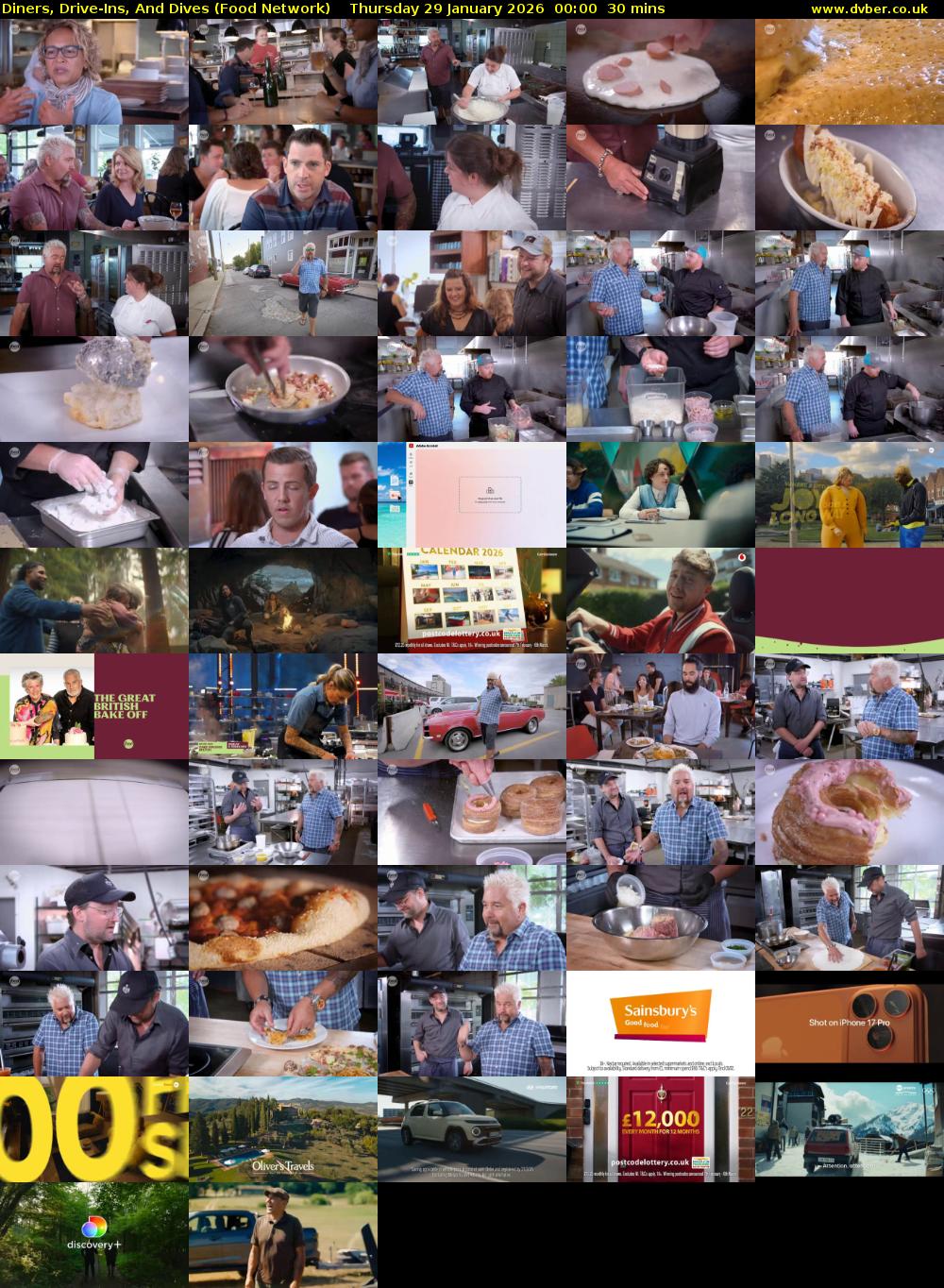 Diners, Drive-Ins, And Dives (Food Network) Thursday 29 January 2026 00:00 - 00:30