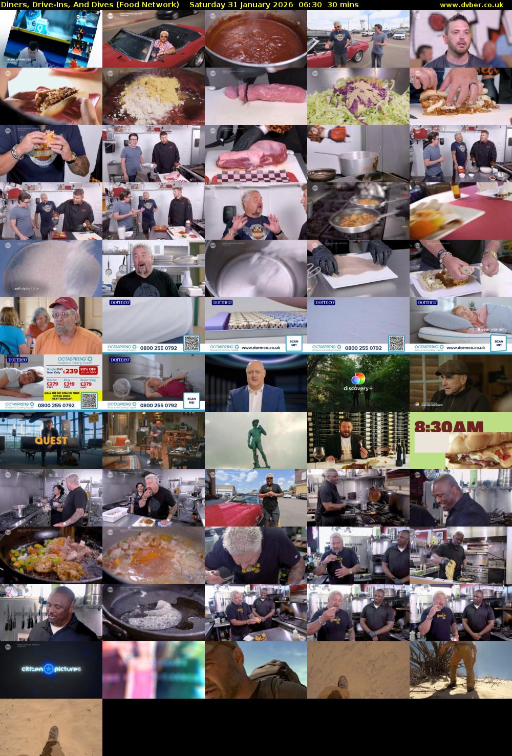 Diners, Drive-Ins, And Dives (Food Network) Saturday 31 January 2026 06:30 - 07:00