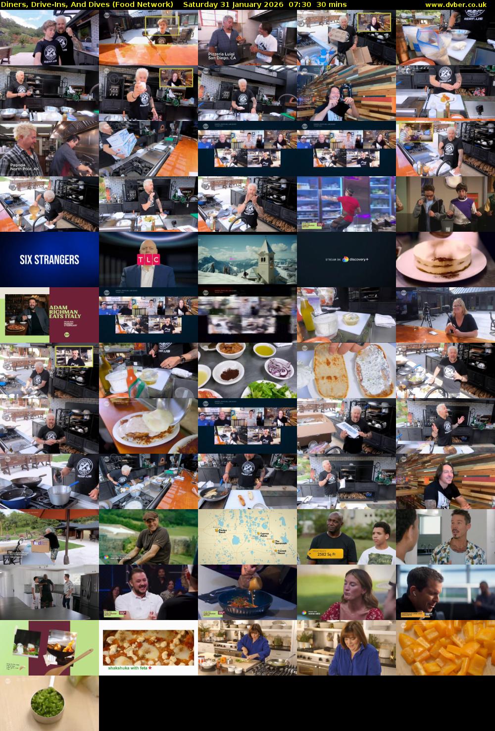Diners, Drive-Ins, And Dives (Food Network) Saturday 31 January 2026 07:30 - 08:00