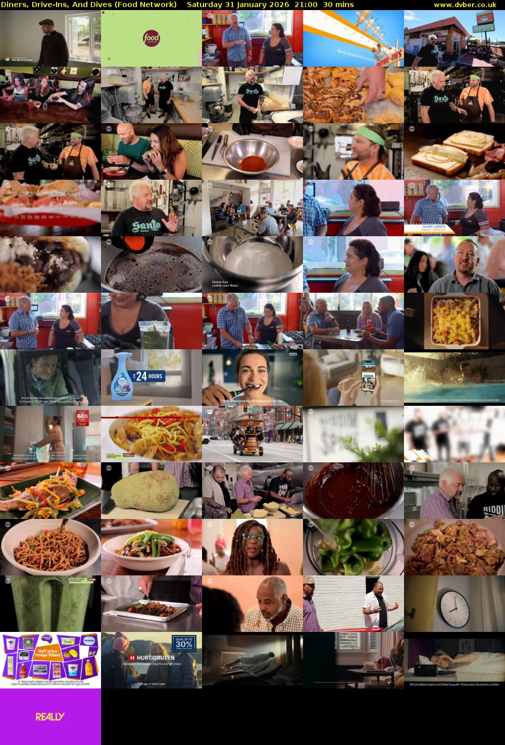 Diners, Drive-Ins, And Dives (Food Network) Saturday 31 January 2026 21:00 - 21:30