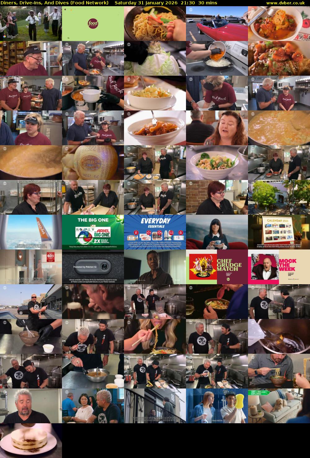 Diners, Drive-Ins, And Dives (Food Network) Saturday 31 January 2026 21:30 - 22:00