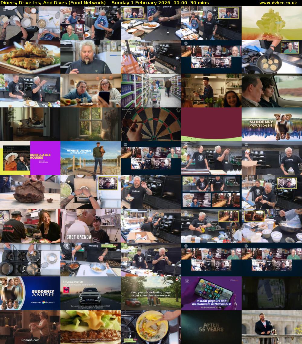 Diners, Drive-Ins, And Dives (Food Network) Sunday 1 February 2026 00:00 - 00:30