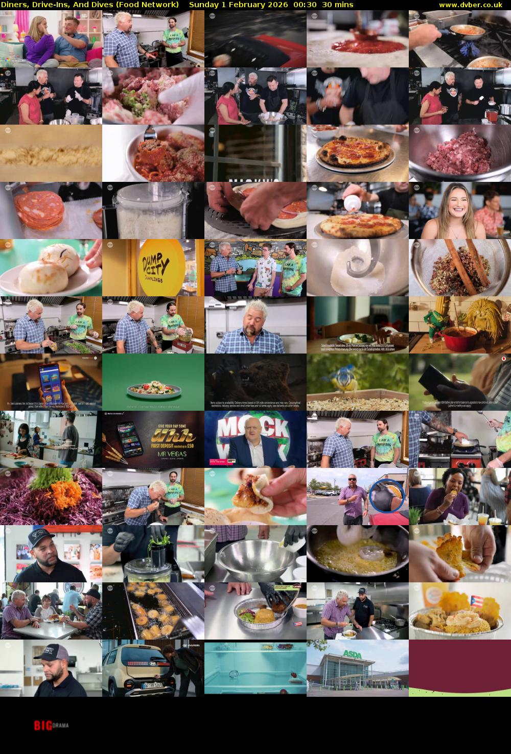 Diners, Drive-Ins, And Dives (Food Network) Sunday 1 February 2026 00:30 - 01:00