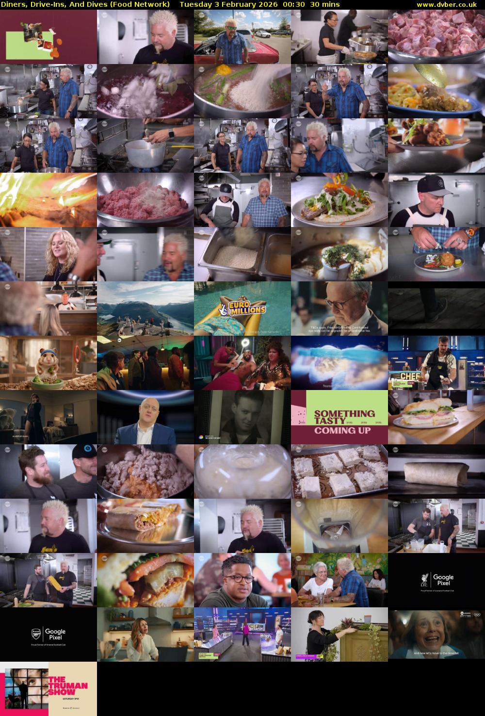Diners, Drive-Ins, And Dives (Food Network) Tuesday 3 February 2026 00:30 - 01:00