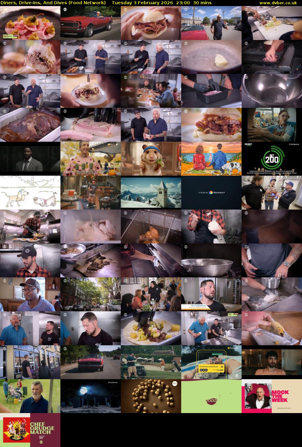 Diners, Drive-Ins, And Dives (Food Network) Tuesday 3 February 2026 23:00 - 23:30