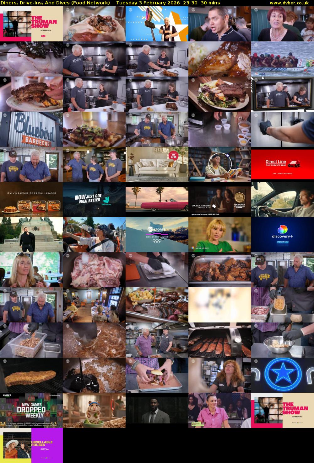 Diners, Drive-Ins, And Dives (Food Network) Tuesday 3 February 2026 23:30 - 00:00