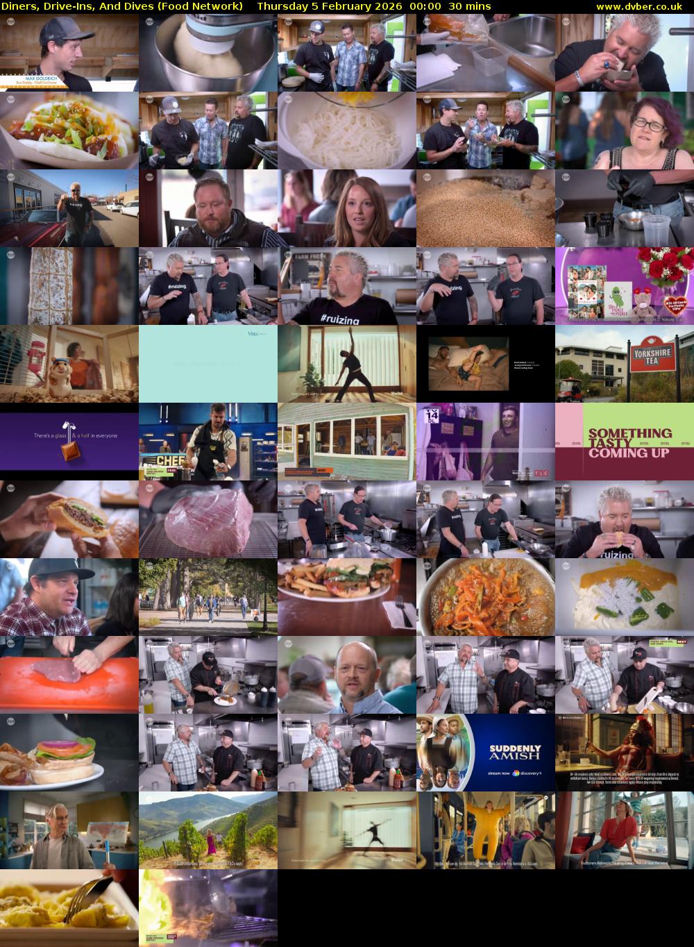 Diners, Drive-Ins, And Dives (Food Network) Thursday 5 February 2026 00:00 - 00:30