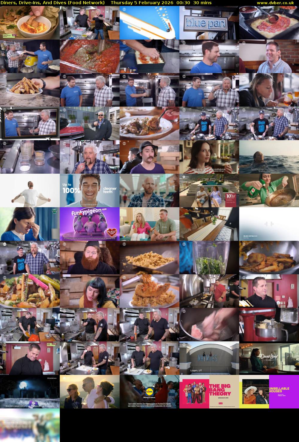Diners, Drive-Ins, And Dives (Food Network) Thursday 5 February 2026 00:30 - 01:00