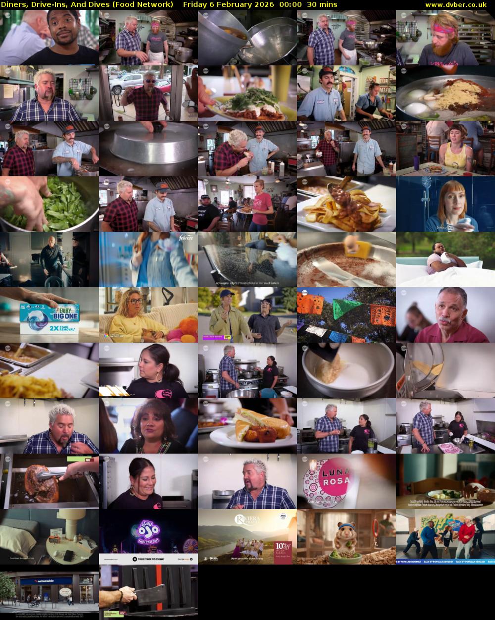 Diners, Drive-Ins, And Dives (Food Network) Friday 6 February 2026 00:00 - 00:30