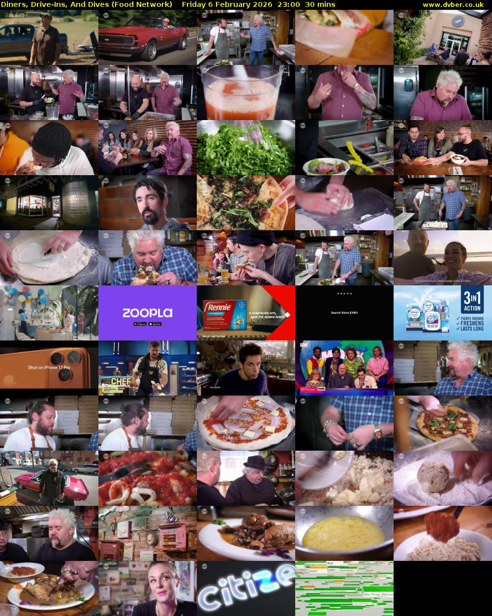 Diners, Drive-Ins, And Dives (Food Network) Friday 6 February 2026 23:00 - 23:30