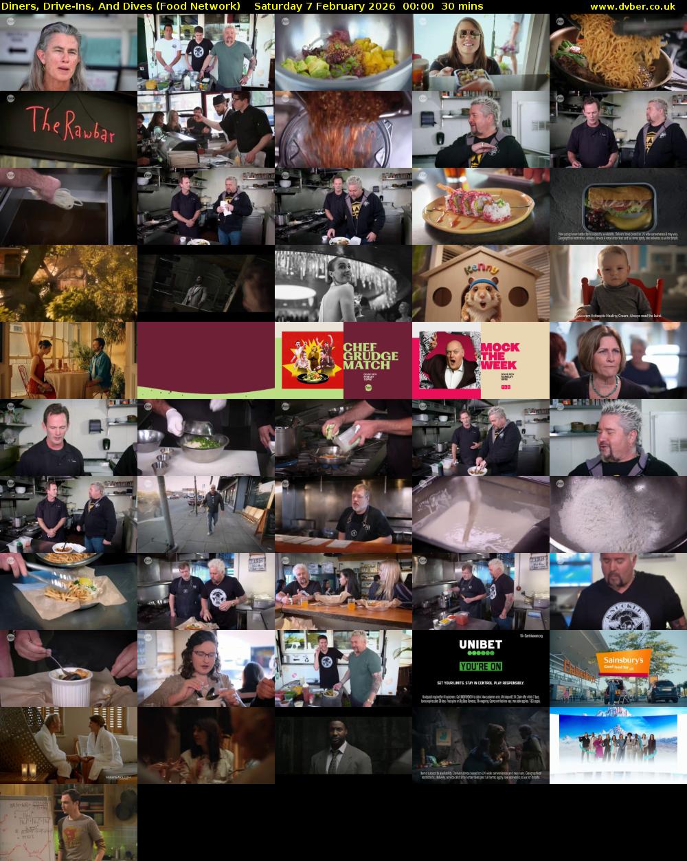 Diners, Drive-Ins, And Dives (Food Network) Saturday 7 February 2026 00:00 - 00:30