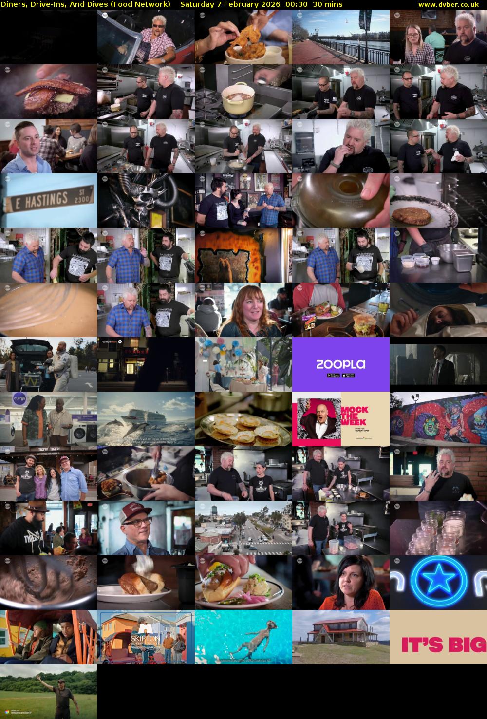Diners, Drive-Ins, And Dives (Food Network) Saturday 7 February 2026 00:30 - 01:00