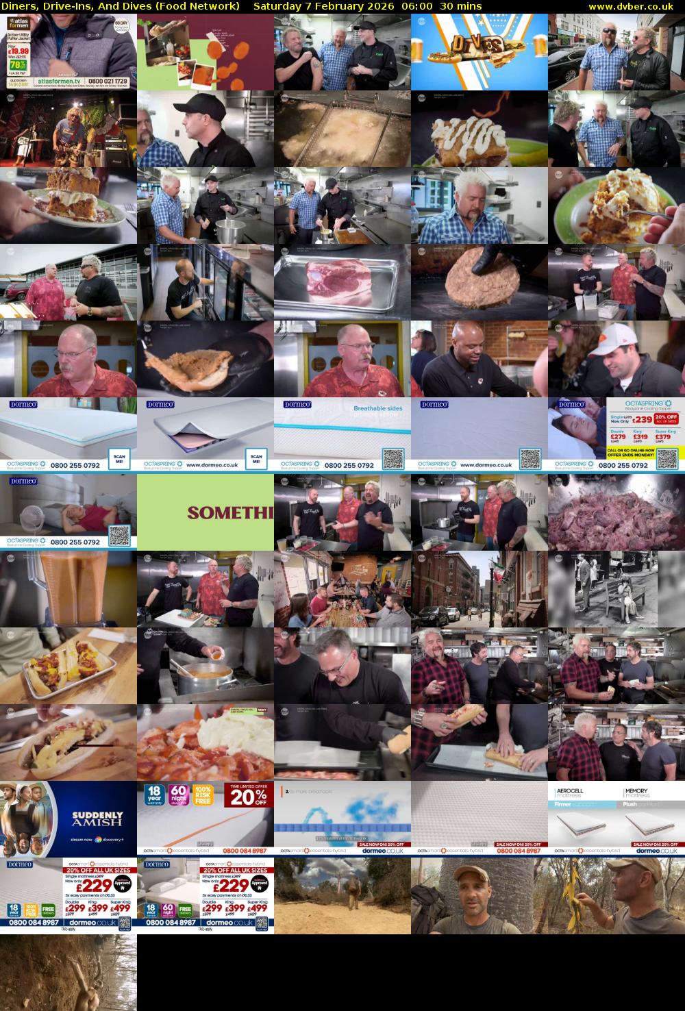 Diners, Drive-Ins, And Dives (Food Network) Saturday 7 February 2026 06:00 - 06:30