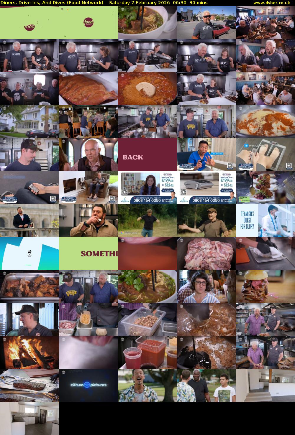 Diners, Drive-Ins, And Dives (Food Network) Saturday 7 February 2026 06:30 - 07:00