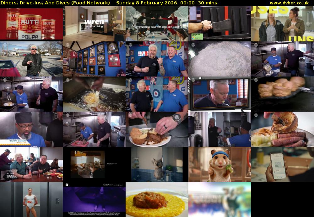 Diners, Drive-Ins, And Dives (Food Network) Sunday 8 February 2026 00:00 - 00:30