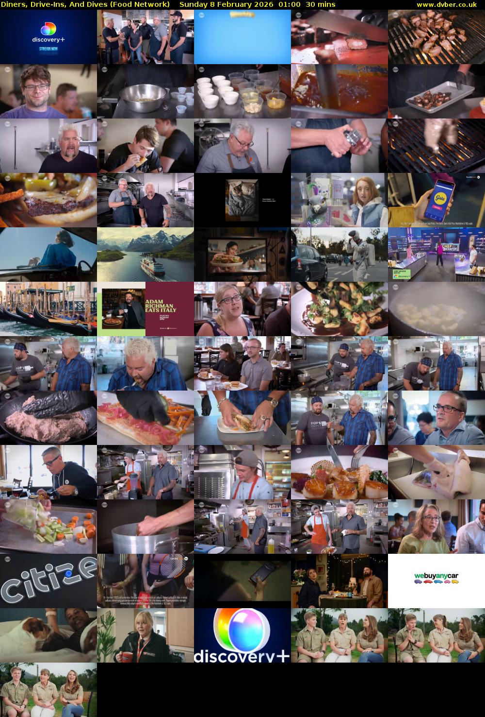 Diners, Drive-Ins, And Dives (Food Network) Sunday 8 February 2026 01:00 - 01:30