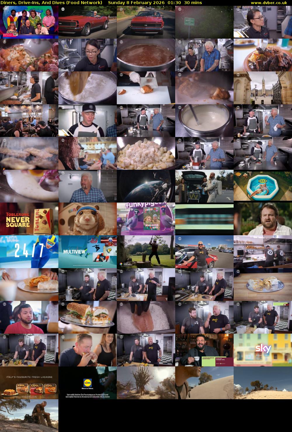 Diners, Drive-Ins, And Dives (Food Network) Sunday 8 February 2026 01:30 - 02:00