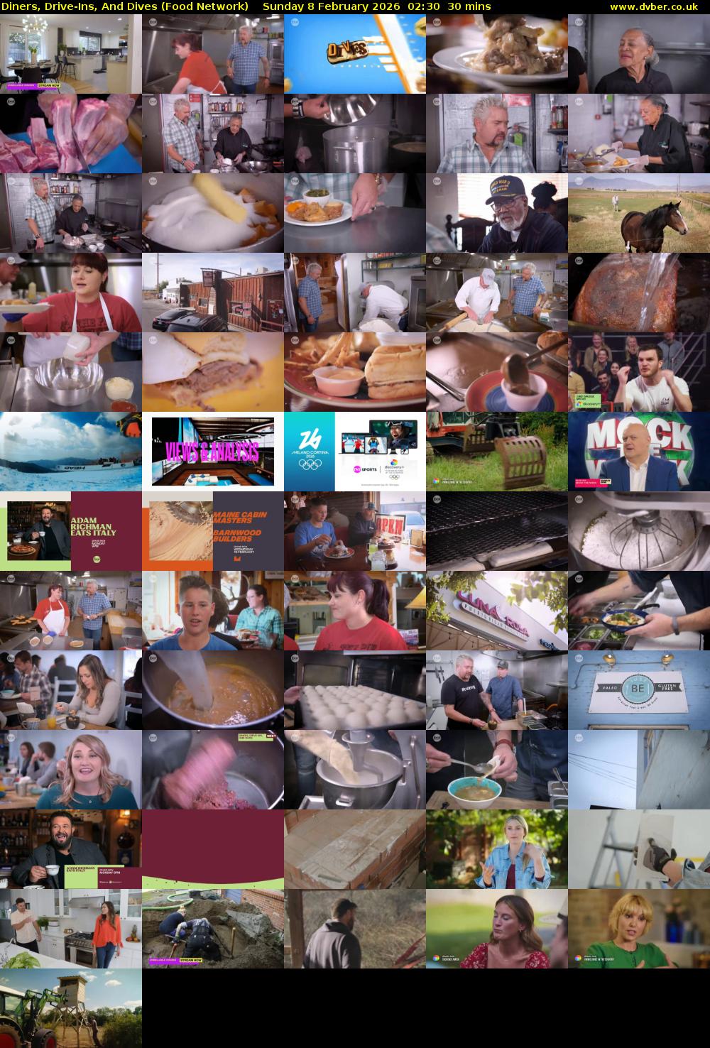 Diners, Drive-Ins, And Dives (Food Network) Sunday 8 February 2026 02:30 - 03:00